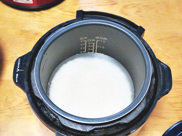 お米を炊く前は３０分以上吸水する